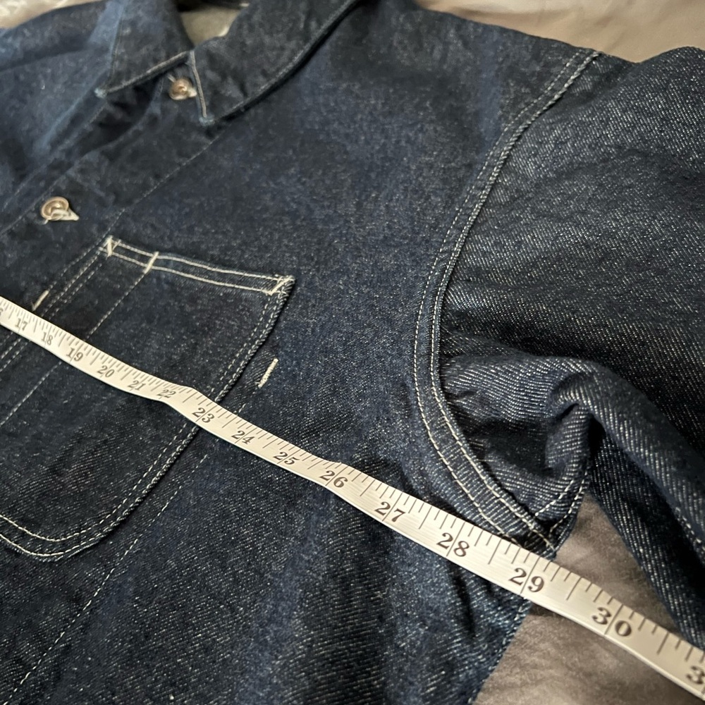 Engineered Garments Workaday Navy Denim Chore Sho… - image 5